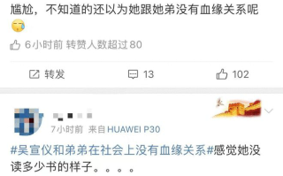 吴宣仪和弟弟在社会上没有血缘关系什么意思？吴宣仪言论引争议