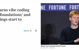 Cursor CEO 警告“氛围编程”风险：盲目依赖 AI 正在构建不稳固的代码地基