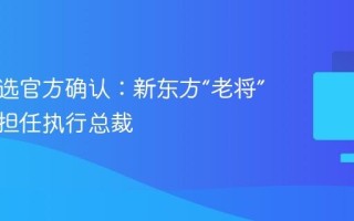 东方甄选官方确认：新东方“老将”孙进将担任执行总裁