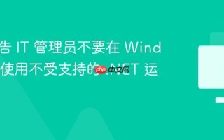 微软警告 IT 管理员不要在 Windows 上使用不受支持的 .NET 运行时