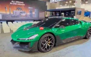 追觅汽车实车曝光 采用绿色涂装 前脸设计极具攻击性