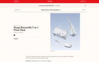 《时代》周刊权威认证！闪极“唱片三合一移动电源”入选2025年度最佳发明