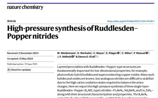 深入高压科学：Ruddlesden–Popper氮化物的突破性合成与特性探究
