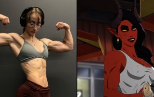 本色出演！肌肉健身美女Cos《超英派遣中心》魔罗芙