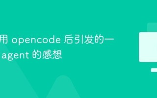 重度使用 opencode 后引发的一些关于 agent 的感想