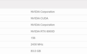 英伟达新款 RTX 6000D 显卡现身：156SM 预计配备 84GB 显存