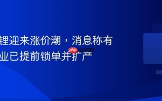 磷酸铁锂迎来涨价潮，消息称有头部企业已提前锁单并扩产
