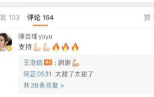 王浩信陈自瑶网上互动关系变好 力证夫妻感情和睦