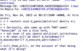 Linux 6.19 内核移除“d_genocide ()”函数