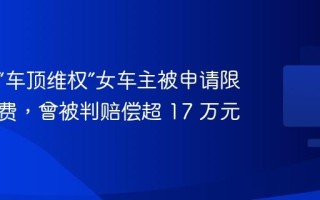 特斯拉“车顶维权”女车主被申请限制高消费，曾被判赔偿超 17 万元