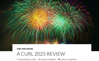 curl 2025 年度总结：commit 超过 3400 次、发布 8 个版本