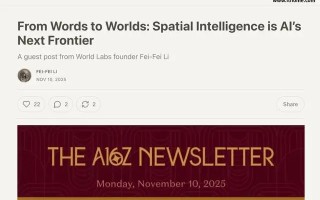 李飞飞发长文畅谈“空间智能”：实现机器真正智能的关键突破