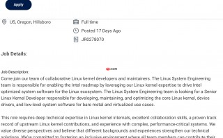英特尔扩充 Linux 内核团队：再招两名资深工程师