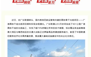 国内首例四家运营商共建，广湛高铁干线光缆项目全程通光