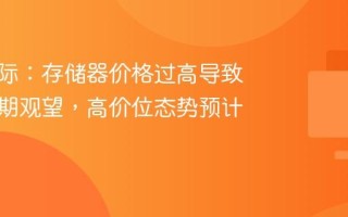 中芯国际：存储器价格过高导致客户远期观望，高价位态势预计将持续