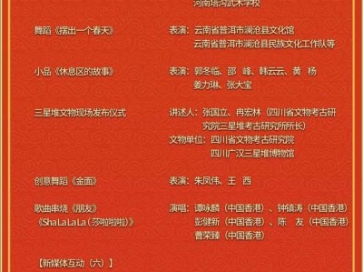 2022央视春晚节目单列表最新 明星嘉宾+主持人+总导演名单